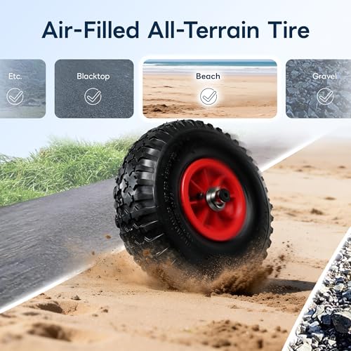 Stainless Steel Boat Launching Wheels with Pneumatic Tires for Trailers