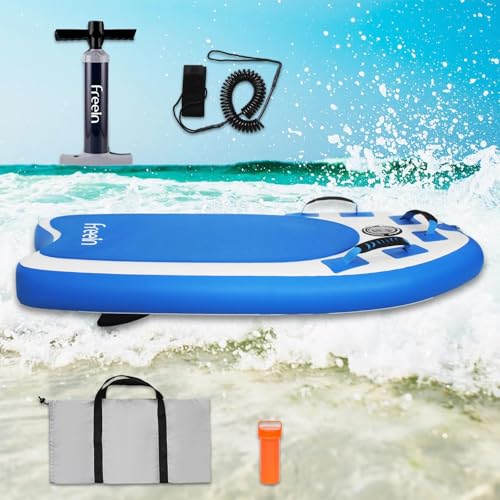 Freein Blue Inflatable Body Board - 40" Surfboard for Beach & River Fun