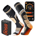 SURGOAL Khaki Merino Wool Heated Socks with 15-Hour Battery & App Control – X-Large