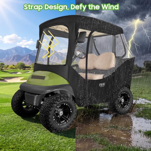 10L0L Golf Cart Enclosure for Club Car DS & Precedent 2 Passenger Waterproof Cover