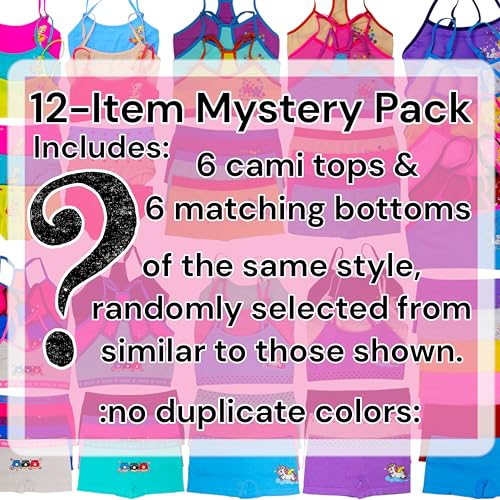 Girls' 12-Piece Cami or Racerback Tops & Bottoms Set - 7-11 Years