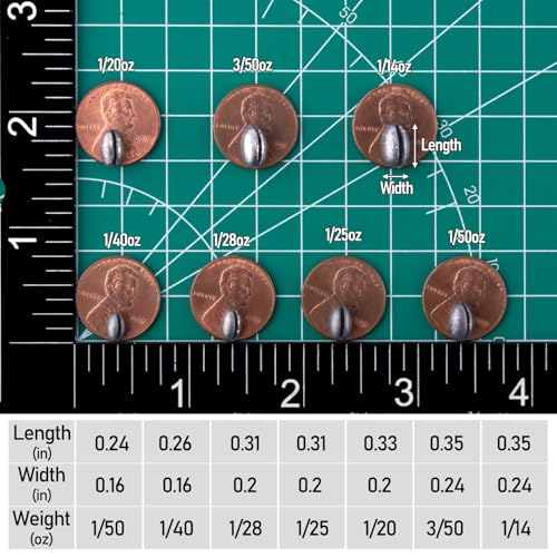 Dr.Fish 100pk Small Oval Split Shot Sinker Clips 1/20oz Fishing Weights