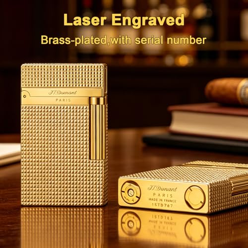 Gold Classic Ligne 2 Style Refillable Lighter with Ping Sound – French Craftsmanship