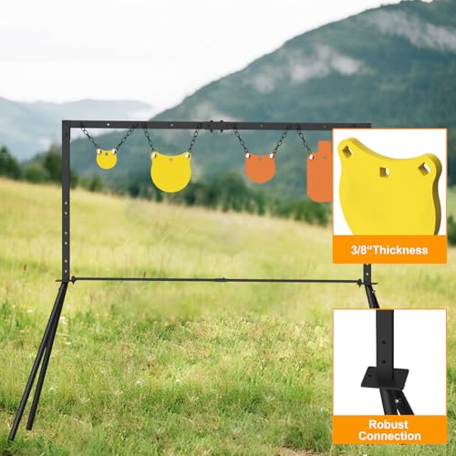 Heavy-Duty AR500 Steel Shooting Target & Adjustable Stand Kit