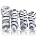 Taboo Fashion Women's Golf Club Covers Set Polka Dot White & Black - Pack of 4, Weatherproof & Numbered
