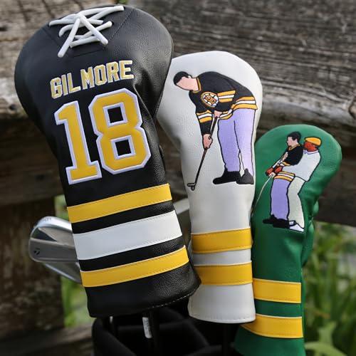 ZEETY Golf Head Cover Set - Driver, Fairway Wood & Hybrid Leather Covers