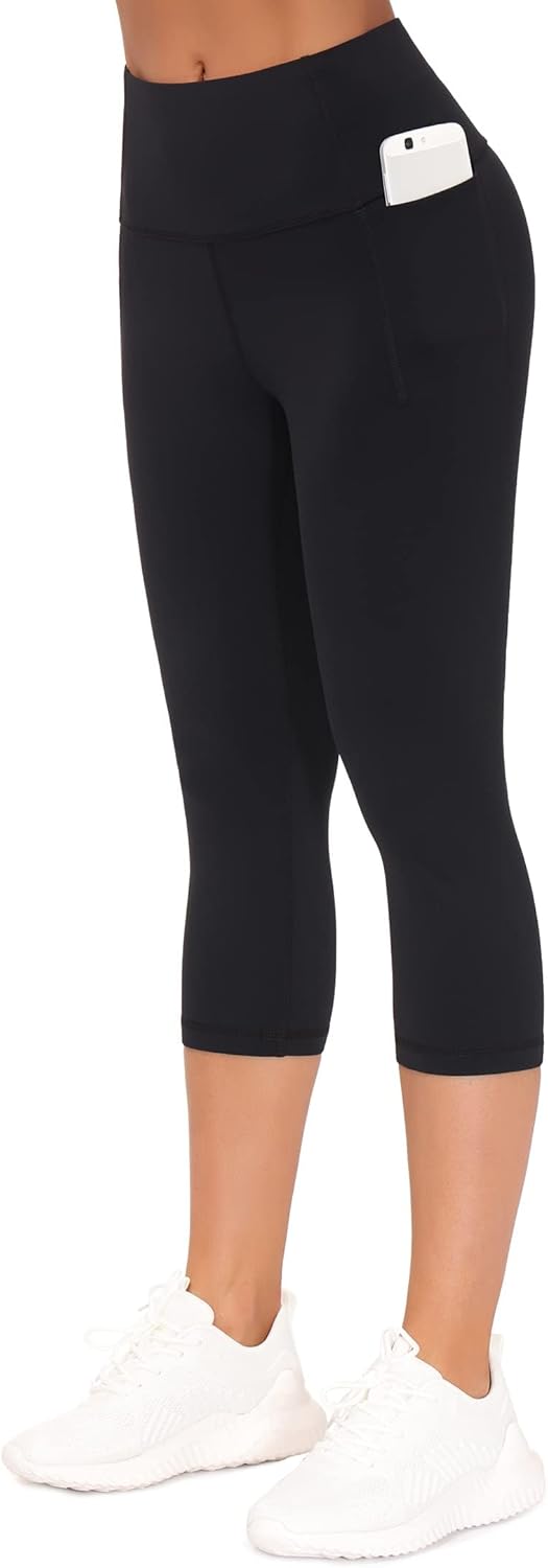 The Gym People High Waist Tummy Control Capris | Women's Leggings for Ultimate Comfort