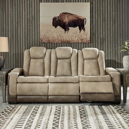 Ashley Signature Design Next-Gen DuraPella Power Reclining Sofa Beige - Sand Variation