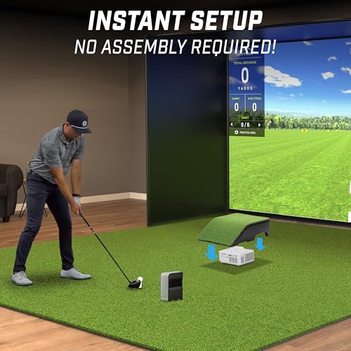 Golf Simulator Projector Cover with Turf Floor Mount for LED Projectors
