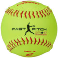 Champro Optic Yellow 12-Inch Recreational Fastpitch Softballs with Durahide Cover - 12 Pack