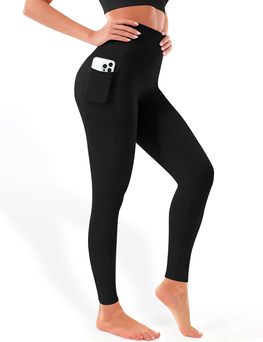 Bluemaple Leggings | High Waist Soft Yoga Pants with Pockets - Tummy Control for Women