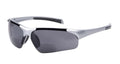 Eyekepper TR90 Unbreakable Sports Half-Rimless Bifocal Sunglasses Baseball Running Fishing Driving Golf Softball Hiking Silver Frame Grey Lens +1.75