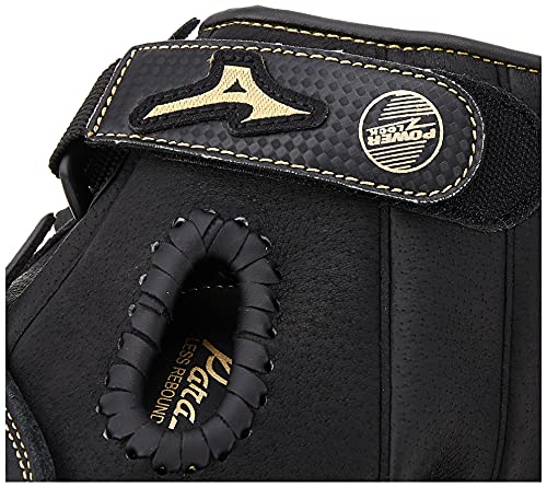 Mizuno 13" Premier Series Slowpitch Softball Glove - Black/Gold, Utility H Web, Adult