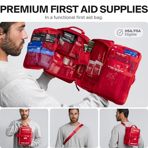 Large Pro First Aid Kit for 5-6 People | Emergency Medical Supplies