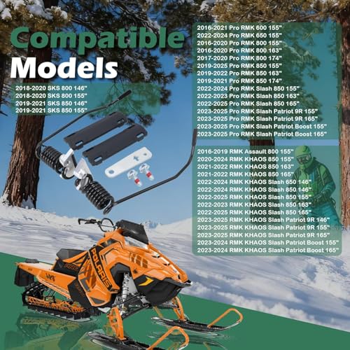 TuLeYiLe Premium Reversible Ice Scratchers for Polaris Snowmobiles MY24 RMK