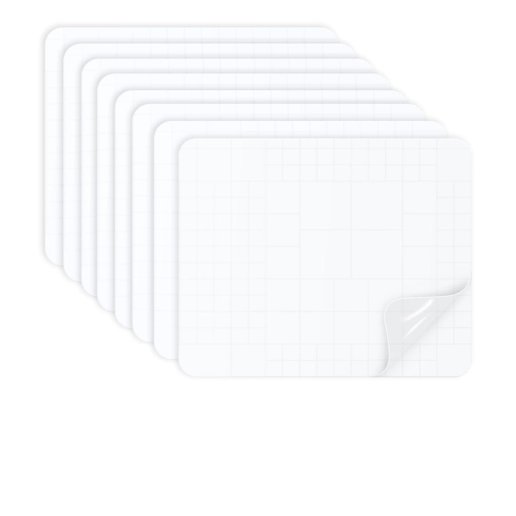 OAZ 8 Pieces 7.87 x 5.9 inch Clear Tent Repair Patches Waterproof Tape Self-Adhesive Fabric Repair Tape Lightweight Outdoor Gear Patch Kit for Down Jacket Clothing Rv Awning (Clear)