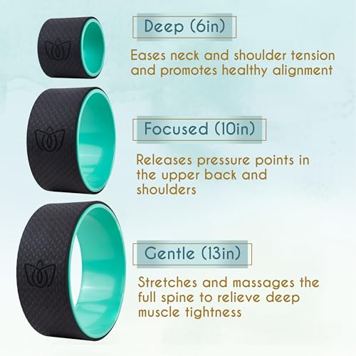 Florensi Yoga Wheel 3-Pack Green Back Roller & Stretching Aid for Pain Relief