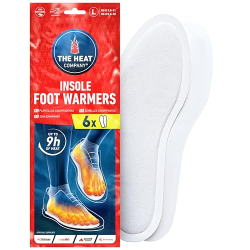 Insole Foot Warmers for Women & Men - 6 Pairs, Size Large, 9+ Hours Warmth - Natural Toe & Foot Heaters Variation of Woman 9.5-11 / Men 8.5-10