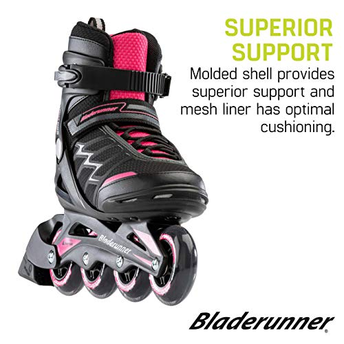 Rollerblade Bladerunner Advantage Pro XT Women's Fitness Inline Skates Black/Pink US Size 9