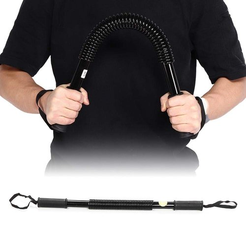 Canyita Python Power Exerciser Bar - Shoulder Builder Spring Exercise Bar, Chest and Bicep Blaster Flexible Strength Rod Exerciser Hand Gripper, Bicep and Arm Strengthening Workout Equipment