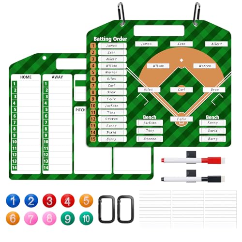 Magnetic Baseball Lineup Board - Double-Sided Coaching & Practice Tool
