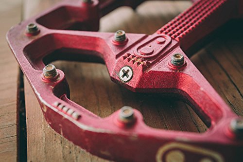 Crankbrothers Stamp 7 Flat MTB Pedals - Small Red Size, Lightweight & Durable