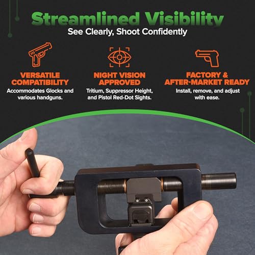 Black Gun Sight Installation and Removal Tool - Durable Steel for Pistols & Hunting