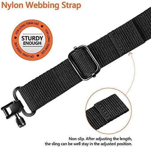 EZshoot Two Point Sling - Comfortable Neoprene Padded Shoulder Strap | Length Adjustable for Outdoor Use