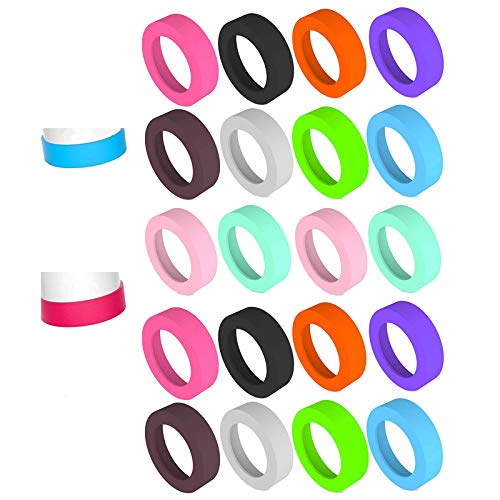 20PCS Silicone Cup Sleeves Water Bottle Boots Non-Slip Mug Coasters 6.5cm