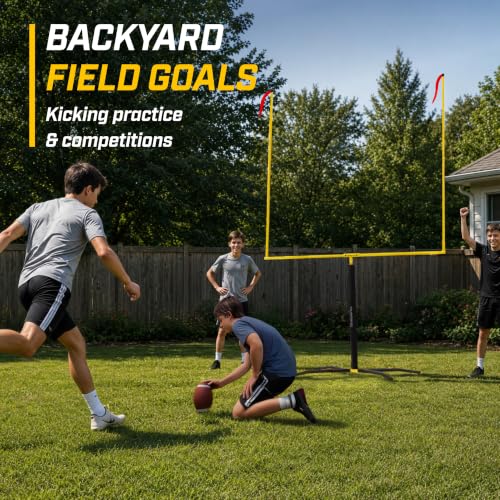 8.5 ft Steel Football Goal Post for Backyard & All-Surface Use