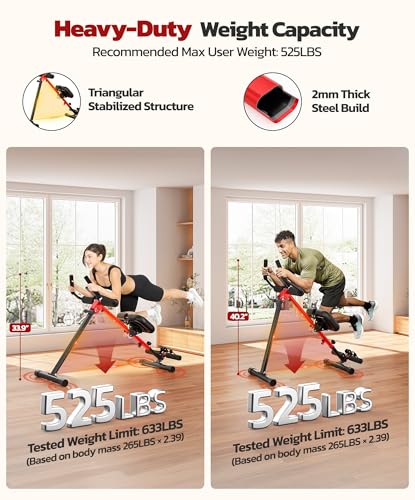 Yoleo Ab Machine for Home 2-in-1 Adjustable Ab Trainer V1.0 with Foam
