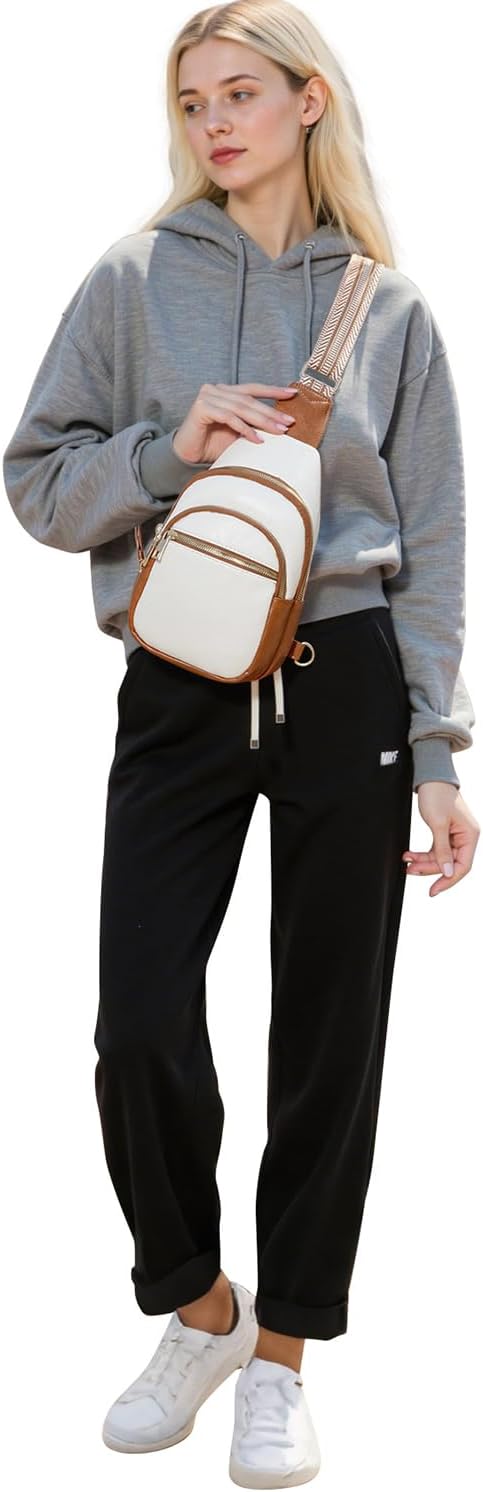 Skiennix Small Leather Sling Bag - Stylish Crossbody Backpack Purse for Women | Versatile Design