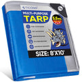 Heavy Duty Waterproof Tarp Cover 8x10 ft Blue 5.5 Mil UV Resistant Reinforced Corners
