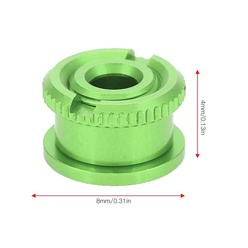 RiToEasysports Chainring Crankset Bolts, Aluminum Alloy Double Chainring Bolts Chainring Bolt Nut Set for Single Plate (Green for Short Single Plate)