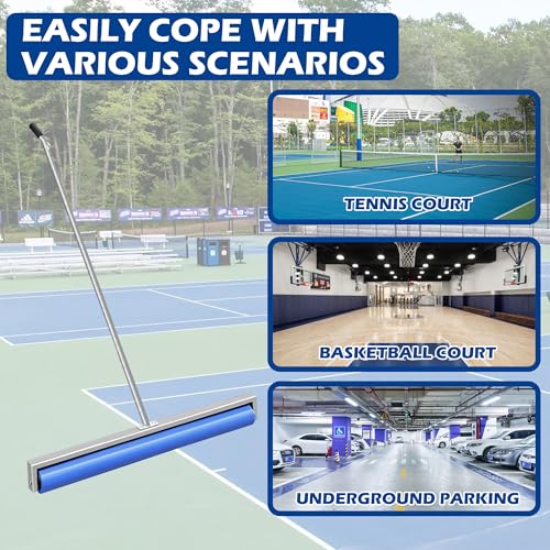 Montex Silver 37'' Tennis Court Squeegee - Quick Water Removal Tool