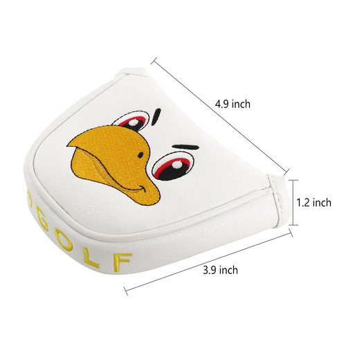 PINMEI Golf headcovers Eagle Blade Putter Head Covers with Magnet Magnetic Closure Golf Putters Protection Suitable for Callaway Ping Taylormade Cobra Odyssey Putter (White Mallet Eagle)