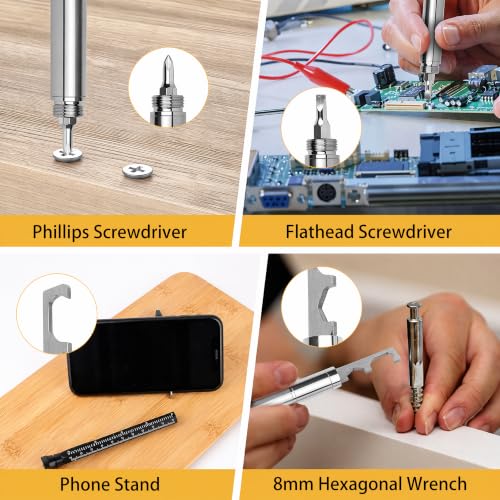 11-in-1 Multitool Pen with LED Light and Screwdrivers - Tactical EDC Gadget for Men