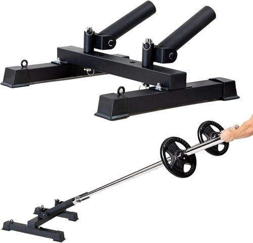 Landmine Base Gym Equipment - Dual & Single Head, 360° Rotating T-Bar Row Attachment for Barbell - Compact Design for Home Workouts