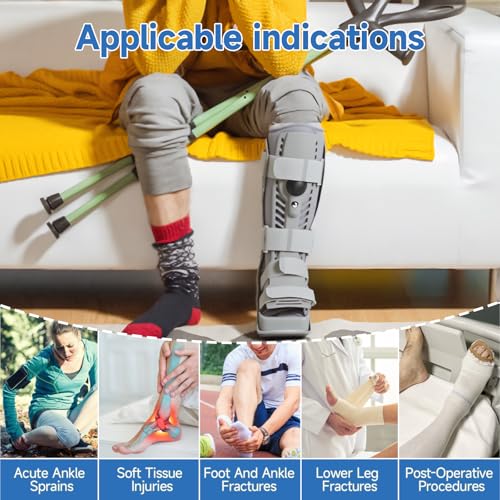 Mathgetin Large Air Cam Walker Fracture Boot for Foot & Ankle Recovery - Tall Orthopedic Walking Boot