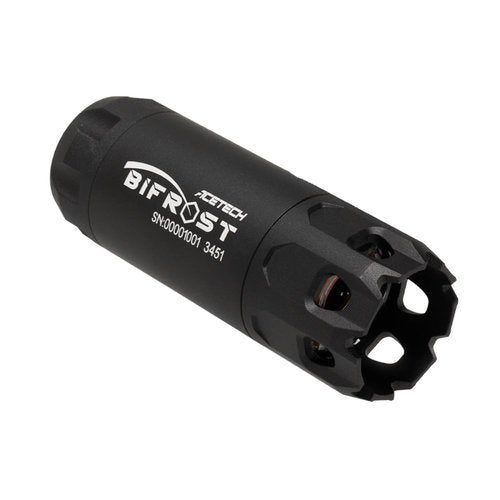 ACETECH Airsoft Pistol/Riffle RGB Tracer Unit Bifrost 14mm CCW Negative Thread with M14- to M11+ Adaptor Green/Gel BB LED Rainbow Lighting Effect (Standard Black)