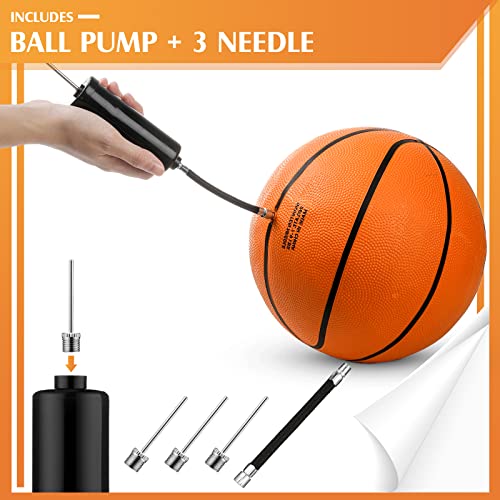 12 Pack Heavy Duty Rubber Basketballs 29.5 Inch Size 7 with Air Pump