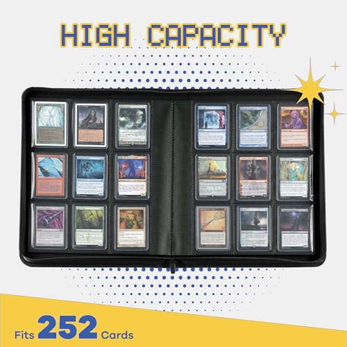 252 Card Trading Card Binder with 20 Top Loaders - Black Variation of 252cards