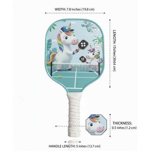 Kryndavox Kids Pickleball Paddles - Small and Lightweight-Fiberglass Youth Pickleball Paddle for Children Under 12.