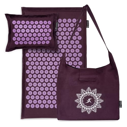 Royal Lilac ProsourceFit Acupressure Mat and Pillow Set for Pain Relief & Relaxation