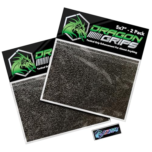 Black 5x7 Inch Multi-Purpose Rubber Grip Tape Pack of 2 - Non Slip, Waterproof