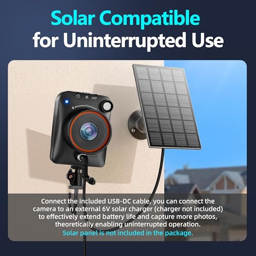 Dsoon 4K WiFi Time Lapse Camera with Solar Option, Waterproof Construction Monitoring