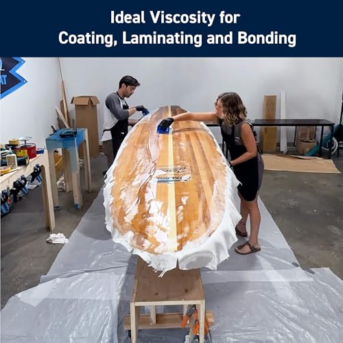 TotalBoat Marine Epoxy Resin Kit 5:1 Fast Cure 1 Quart for Fiberglass & Wood