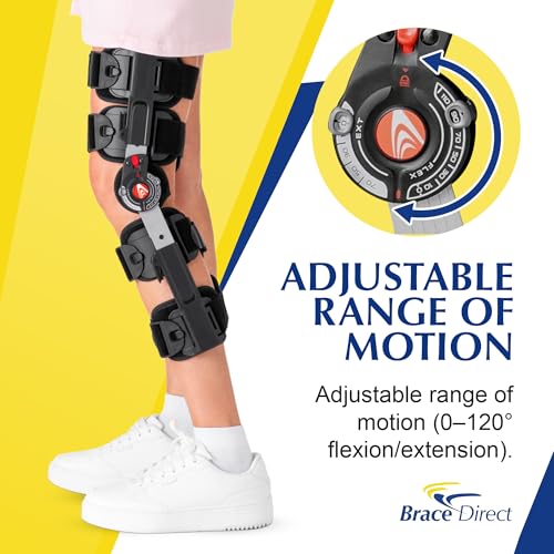 Post-Op Knee Brace with Adjustable ROM Hinge - Thigh Up to 30.5 Inches - Brace Only / Regular