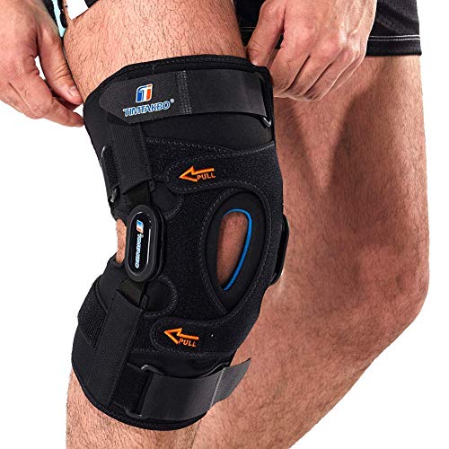 Heavy Duty Hinged Knee Brace for Men & Women - Supports Meniscus, ACL, MCL, Pain Relief, Black / M
