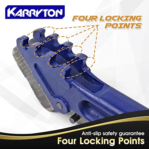 Blue 36-Inch Heavy Duty Pipe Wrench - 4.3-7.5 Inch Pipe Diameter, 15000Lbs Load